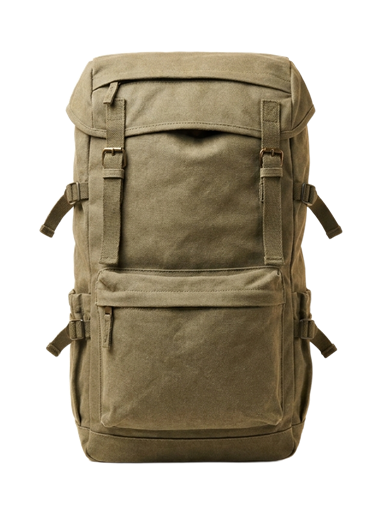 Khaki 38 litre travel backpack