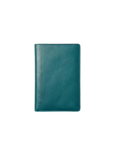 Teal leather passport wallet